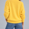 Solocascmir jersey amarillo cuello pico 100% cashmere - Imagen 2