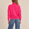Solocascmir jersey cuello alto rosa fucsia 100% cashmere - Imagen 2