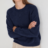 Yerse jersey azul marino con flores bordadas - Imagen 2